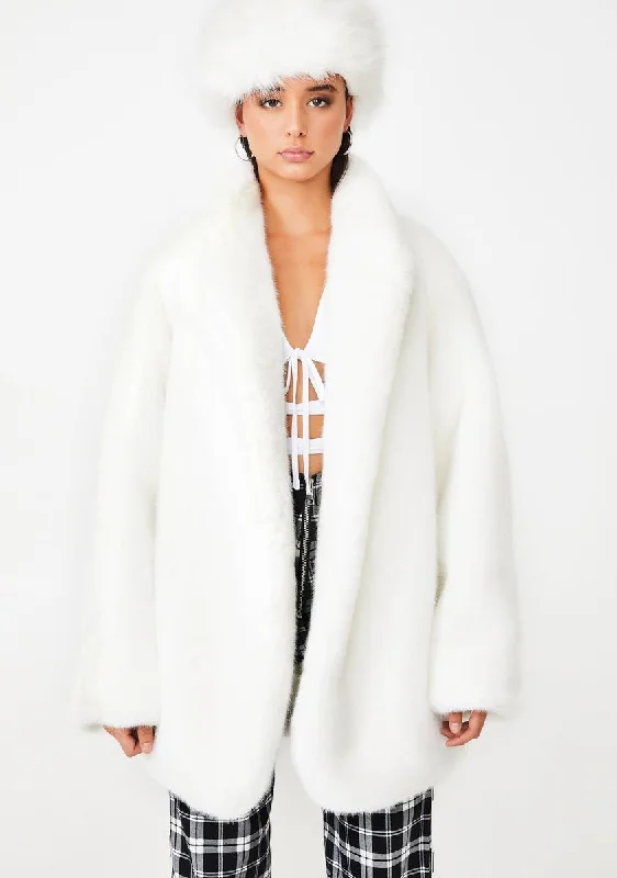 Women's High-Fashion Attire Nya Faux Fur Jacket