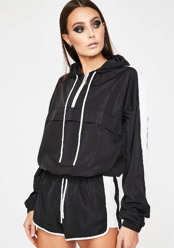 Affordable Women's Apparel Street Mood Pullover Windbreaker