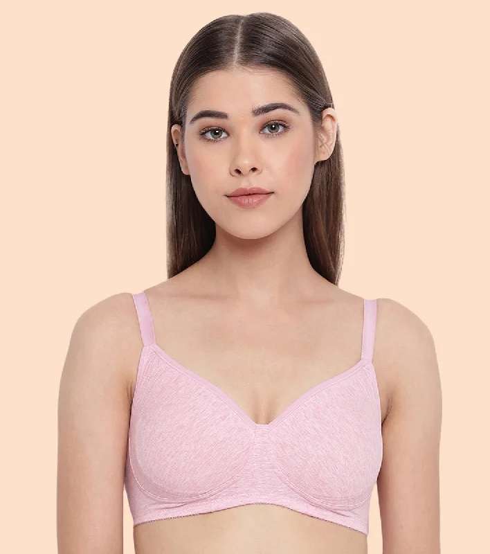 Women's Casual Wear Clothing Enamor Fab-Cool A042 Side Support Shaper  Stretch Cotton Everyday Bra for Women- High Coverage, Non Padded and Wirefree - Orchid Melange