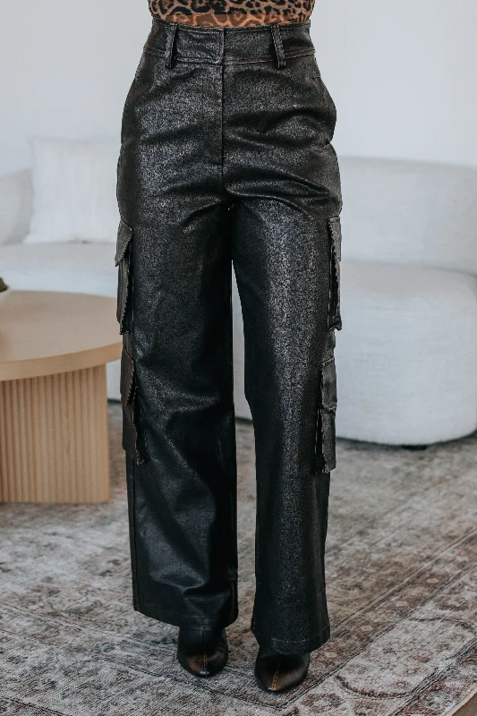 Women's Holiday Clothing Suki Cargo Leather Pants