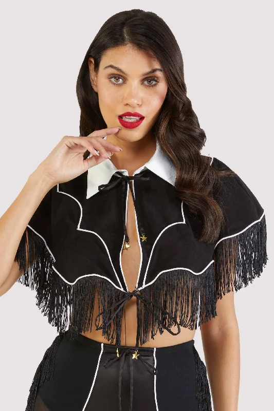 Women's Sporty Clothes Billie Western Cowboy Fringe Cape