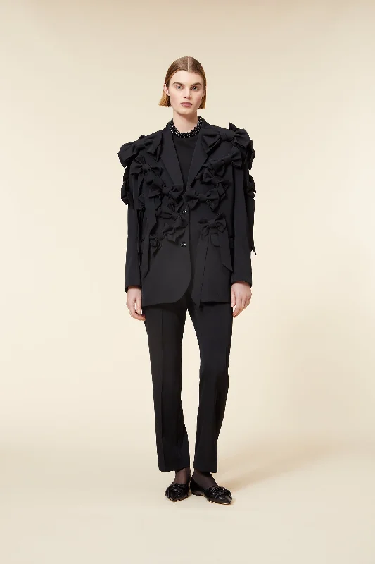 Formal Attire For Women BOW BOUQUET WOOL BLAZER