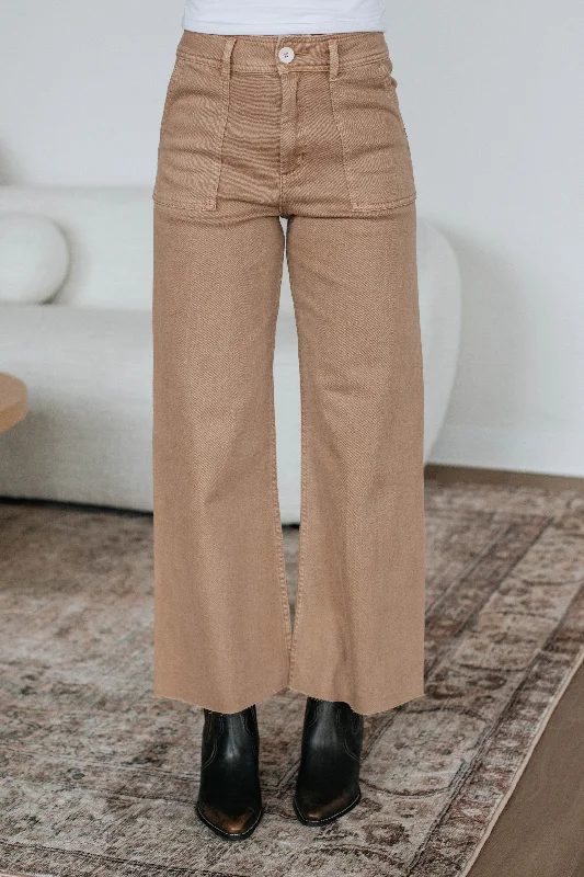 Women's Clothing Apparel Sets Chasity Wide Leg Pants - Khaki