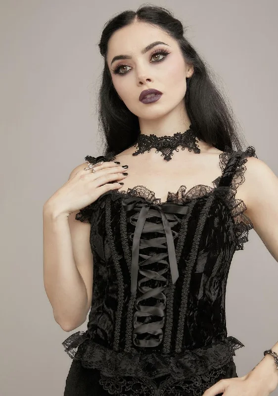 Formal Garments For Women Wicked Killer In Me Velvet Bustier