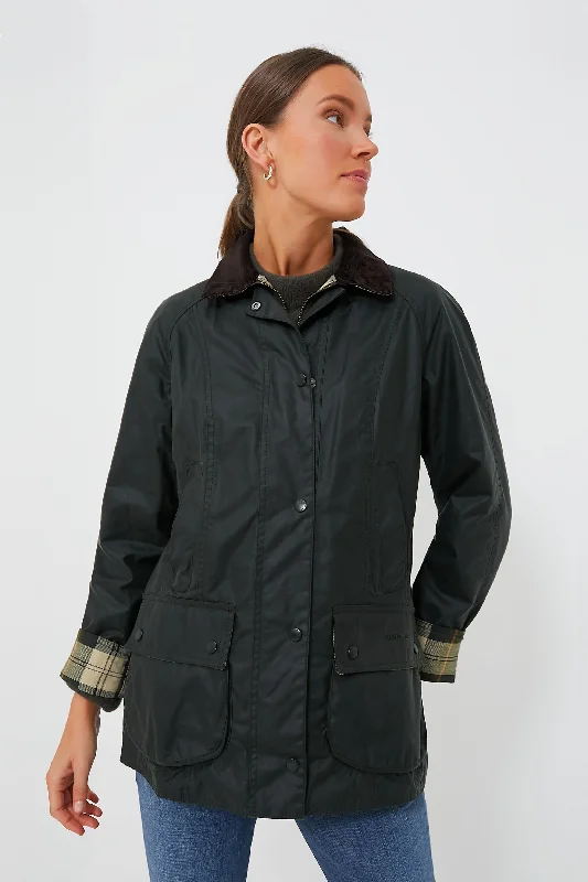 Women's Wardrobe Apparel Sage Beadnell Wax Jacket