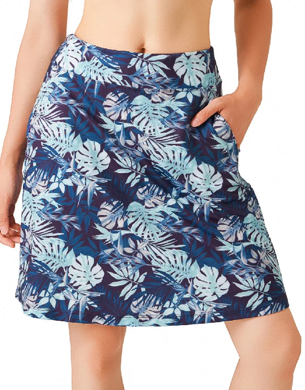 Affordable Women's Outfit Modest Knee Length Skort, Floral, 20"