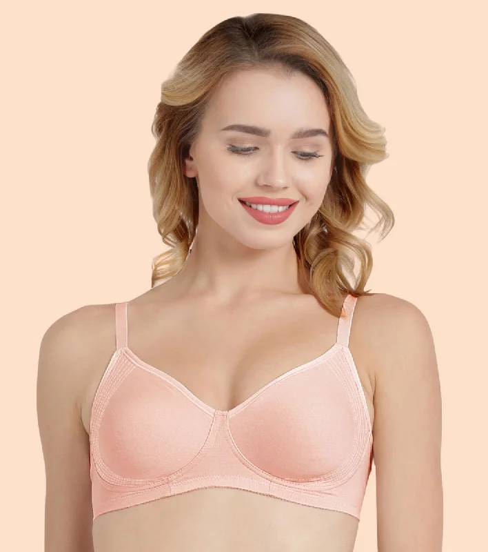 Plus-Size Women's Clothing Enamor Fab-Cool A042 Side Support Shaper  Stretch Cotton Everyday Bra for Women- High Coverage, Non Padded and Wirefree - Pearl