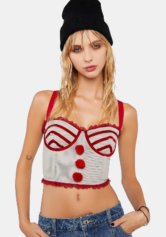 Formal Clothing For Women Killer Clown Bustier Top