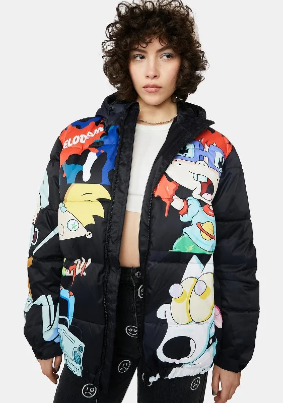 Women's Comfortable Apparel X Nickelodeon Puffer Jacket