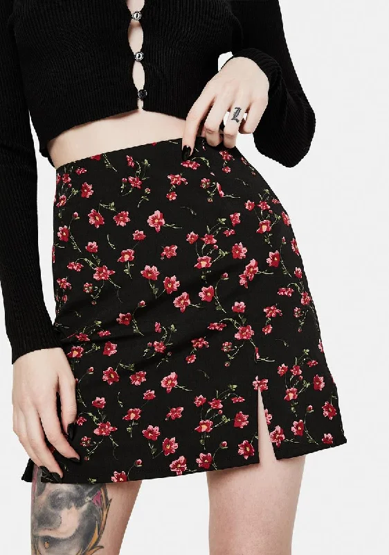 Women's Elegant Outfit Kaya Floral Mini Skirt