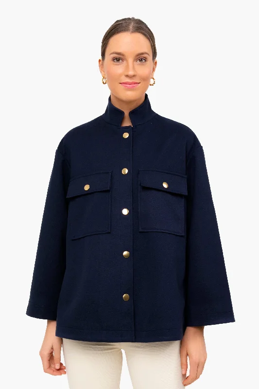 Women's Elegant Garments Navy Marant Shirt Jacket