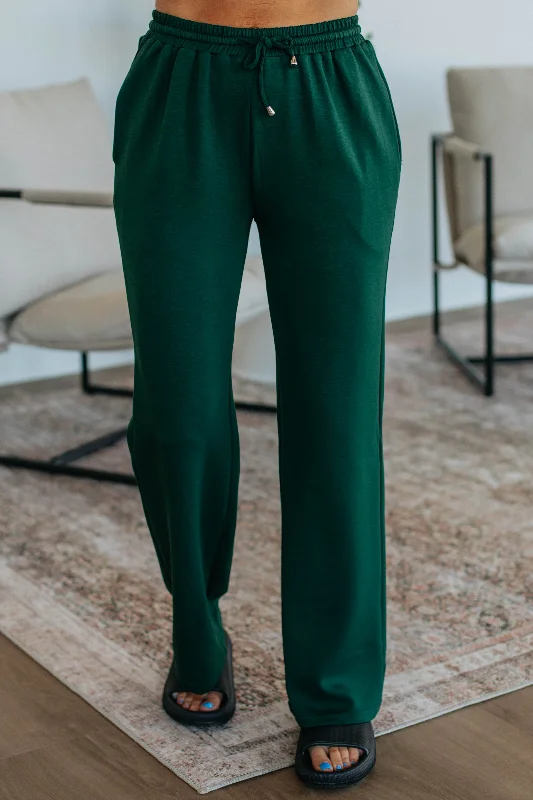 Women's Clothing Outfit Set Leave Me To Lounge Pants - Hunter Green