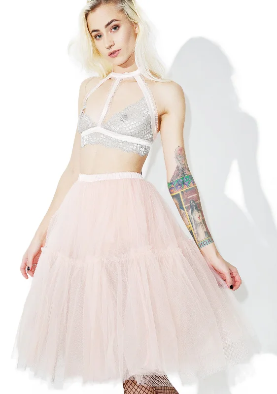 Women's Outerwear Attire Palatial Sheer Tulle Skirt