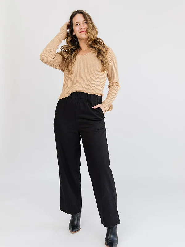 Women's Evening Attire Rosie Pant - Black Denim