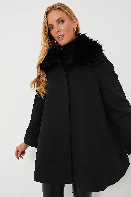 Women's Casual Apparel Fur Collar Cecile Swing Cape