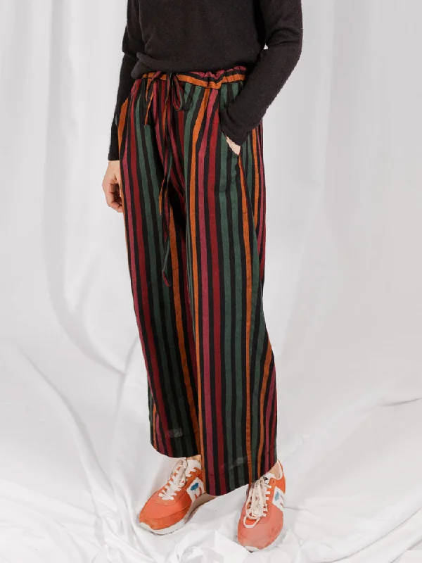 Women's Chic Outerwear Outfit Emmy Drawstring Pant - Sunset Stripe