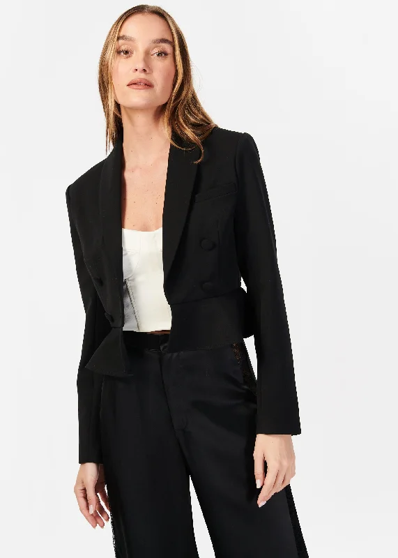 Vintage Clothing For Women Sutton Cropped Blazer Black