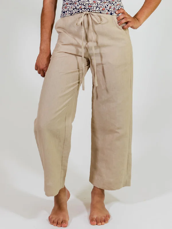 Chic Women's Outfit Emmy Drawstring Pant - Birch Linen