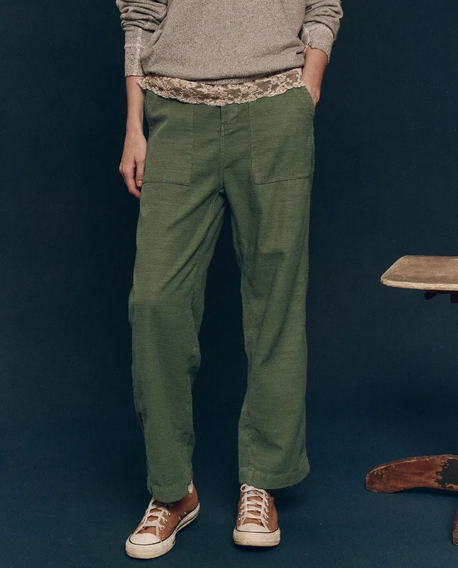 Women's High-Fashion Attire The Admiral Pant. -- Classic Army