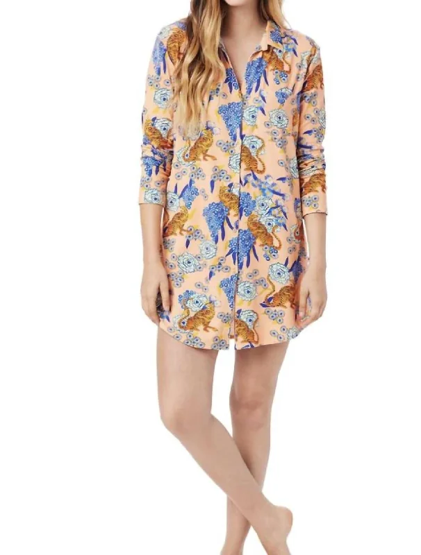 Women's Trendy Clothes Sleepshirt In Tigress