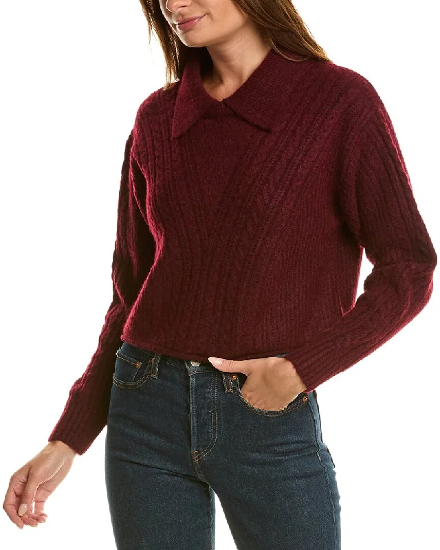 Casual Clothes For Women 525 America Alecia Mixed Cable Pullover