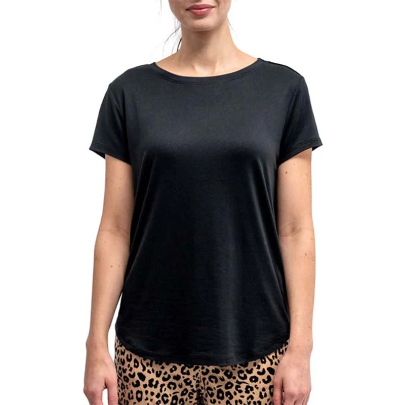 Women's High-Fashion Garments Black Pajama Top