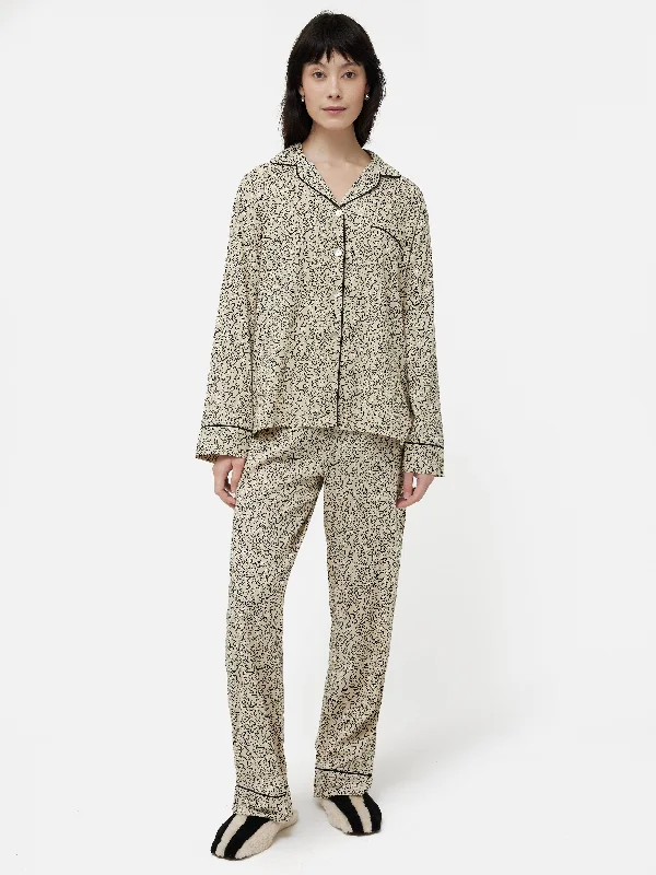 Women's Holiday Clothes Mini Hydra Coral Pyjama | Cream