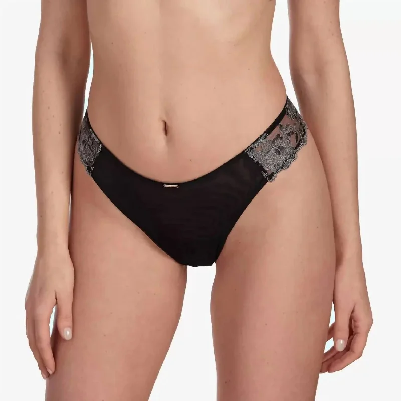 Women's Trendy Outfit Sensual Thong In Black