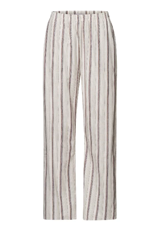 Women's Activewear Garments Loungy Nights Cotton Flannel Pajama Pants | Meraki Stripe 76486-2165