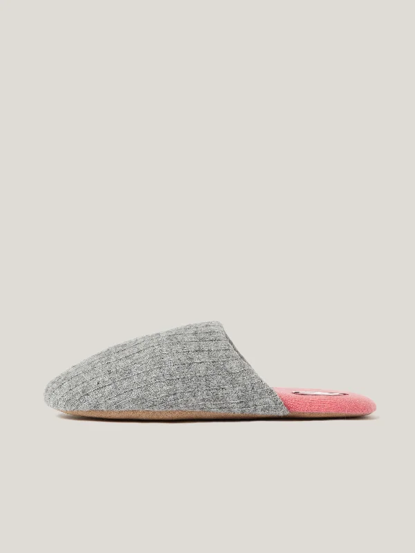 Women's Vintage Garments Compact Wool Slipper | Grey