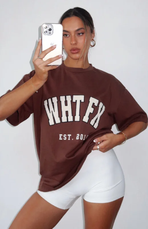 Women's Classic Attire Give It Away Oversized Tee Espresso