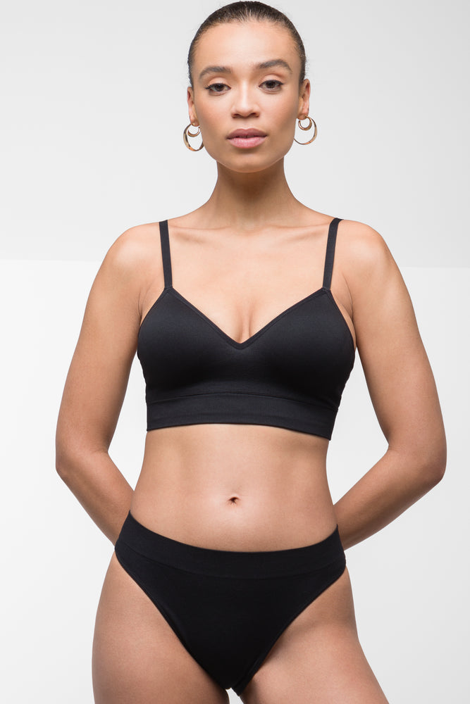 Casual Chic Clothing For Women Seam-Free Bralette Black