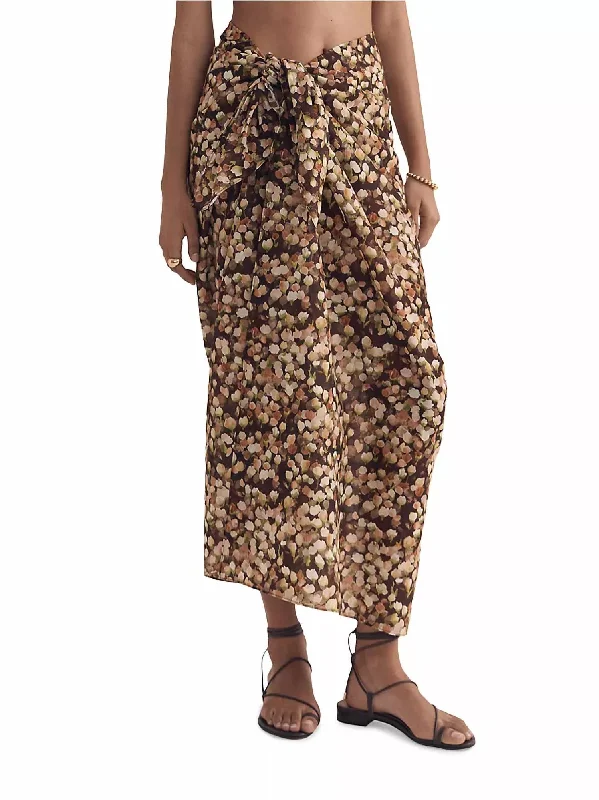 Women's Comfortable Lounge Attire Floral Cotton Pareo In Florence