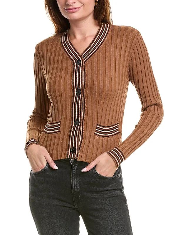 Women's Everyday Apparel YAL New York Multi Stripe Cardigan