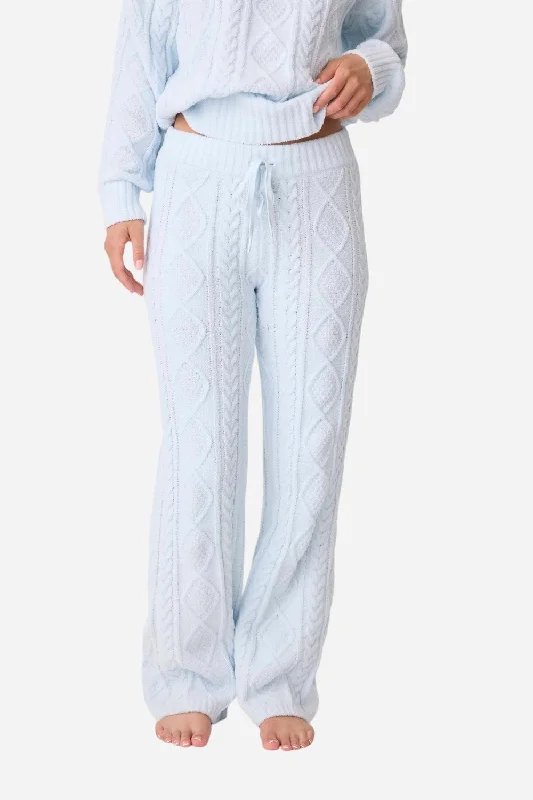 Elegant Clothing For Women PJ Salvage Pant Cable Crew Blue Air