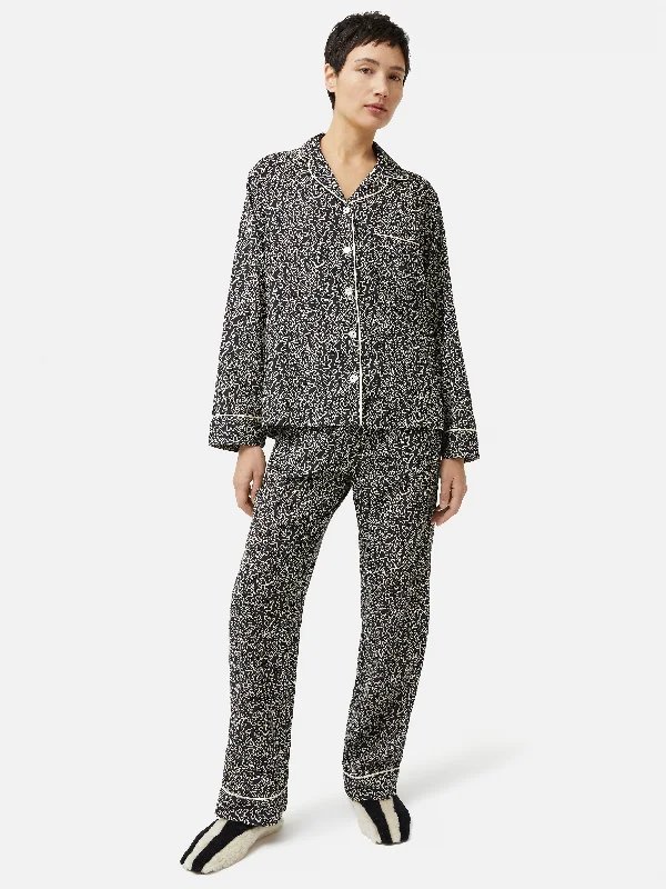 Women's Elegant Clothes Mini Hydra Coral Pyjama | Black