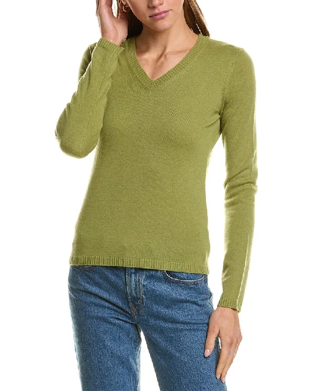 Women's Evening Wear Outfit InCashmere V-Neck Cashmere Sweater