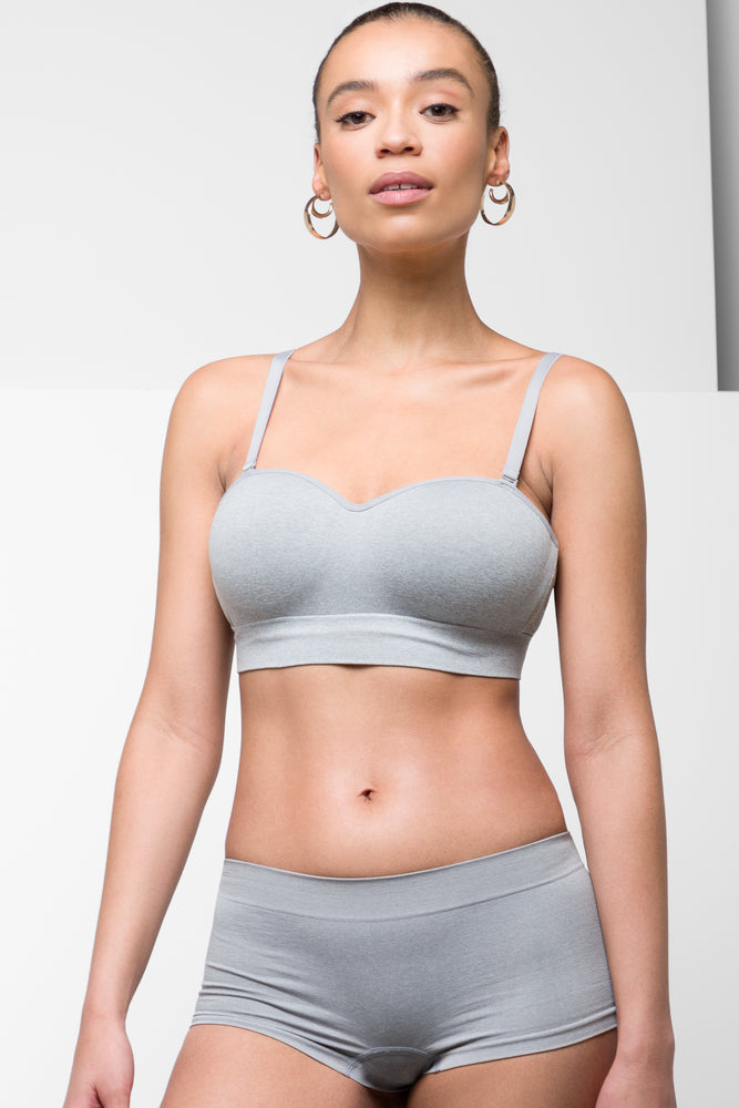 Luxury Women's Clothes Seam-Free Multiway Bra Grey