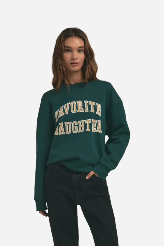 Women's Trendy Apparel Favorite Daughter Collegiate Sweatshirt in Juniper