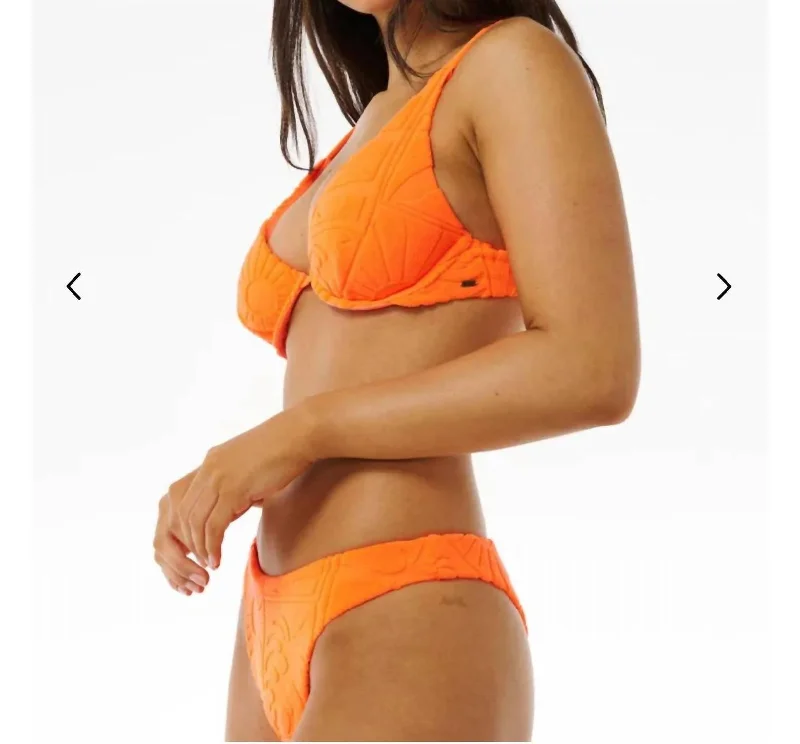 Women's Trendy Apparel Santorini Terry Hi-Leg Skimpy In Bright Orange