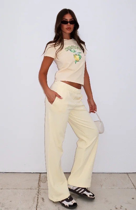 Chic Clothes For Women Can't Sleep Wide Leg Sweatpants Cream