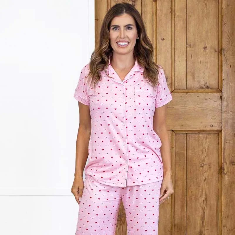 Women's Evening Wear Attire Women's Tickled Pink Pajama Shirt