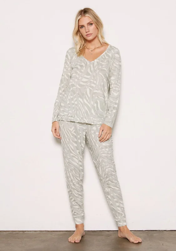 Women's Vacation Outfit Jade Long Sleeve Jogger Set - FINAL SALE