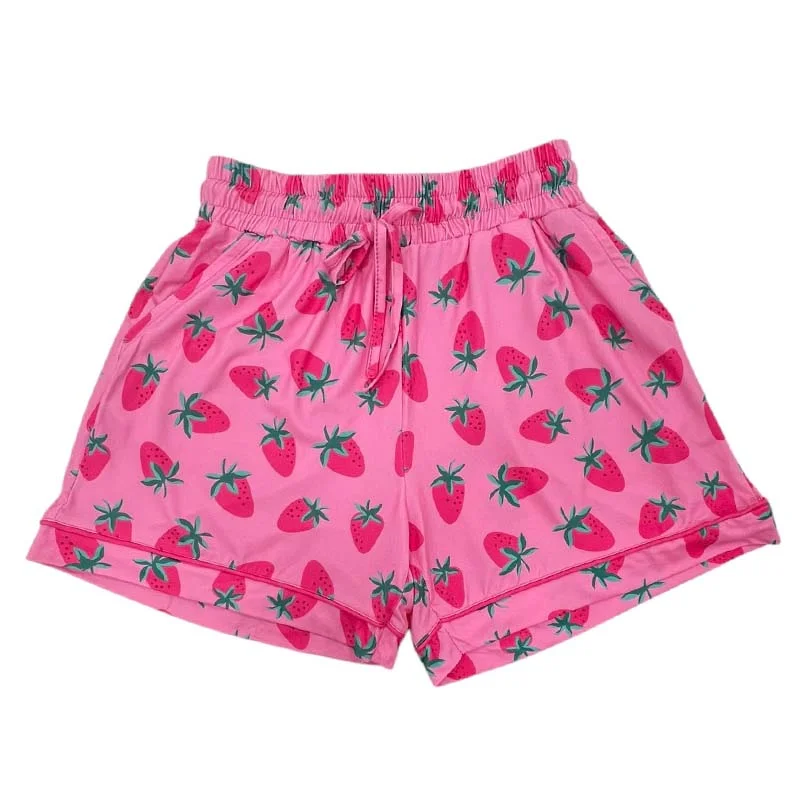 Affordable Women's Attire Strawberry Pajama Shorts