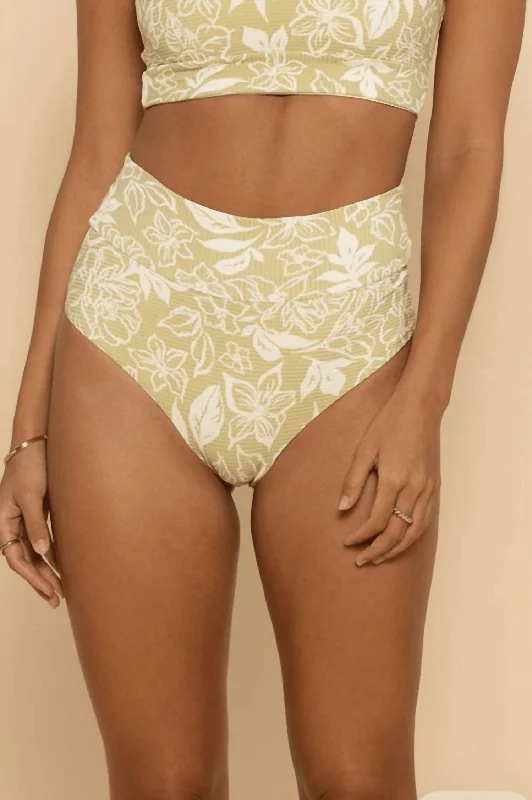 Women's Stylish Vacation Attire Venice Bottom In Light Green