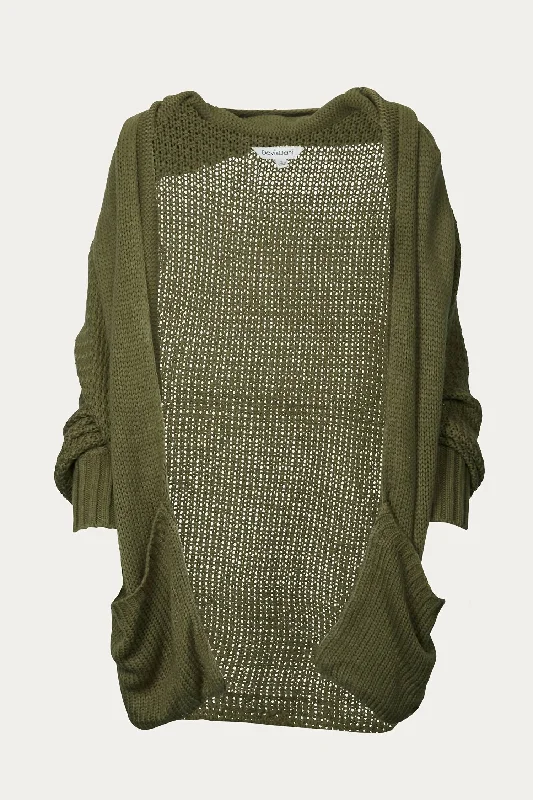 Chic Clothes For Women Dolman Slouch Cardigan In Olive