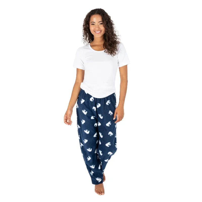 Casual Outfit For Women Christmas Womens Fleece Pajama Pants Polar Bear