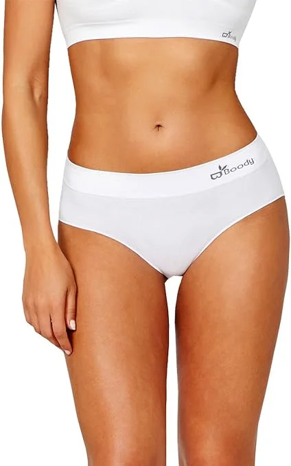 Women's Travel Attire BOODY IS Midi Briefs White