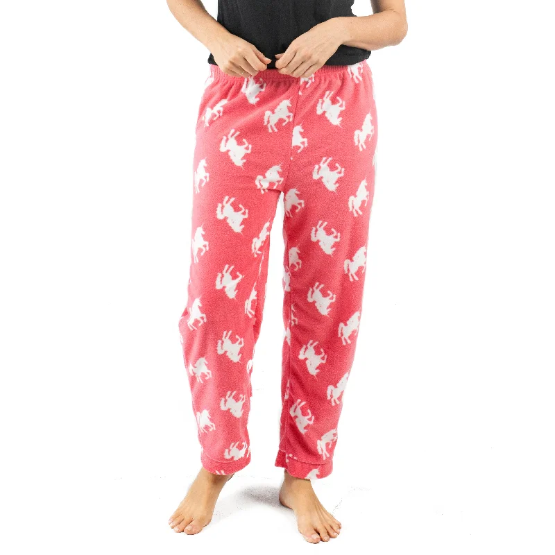 Sustainable Fashion Clothing For Women Womens Fleece Pajama Pants Unicorn