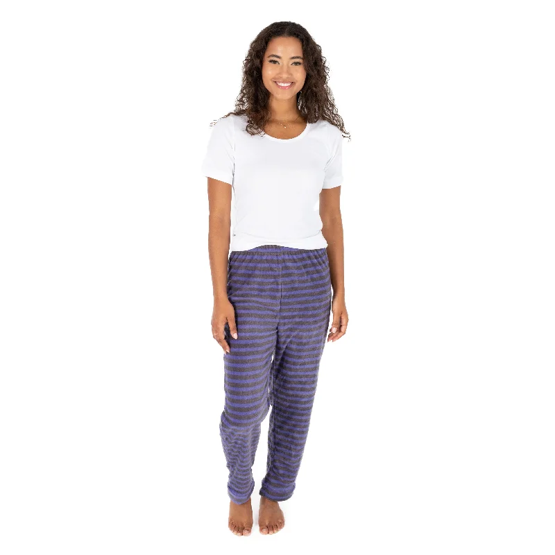 Women's Elegant Formal Outfit Womens Fleece Pajama Pants Striped